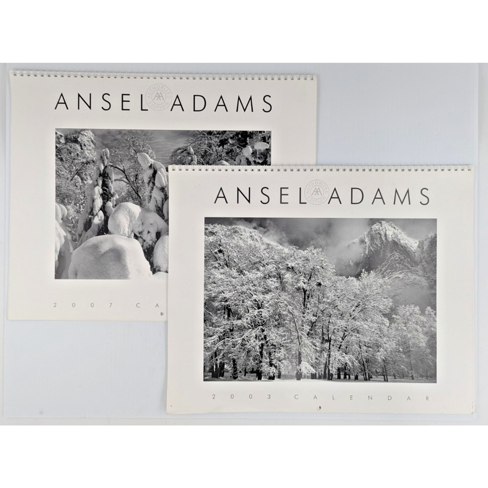 Ansel Adams 2003 & 2007 Wall Calendar Authorized Edition Photography Vintage